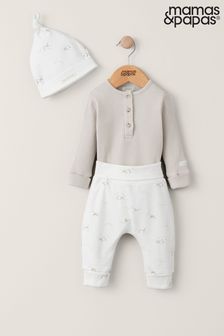 Mamas & Papas Stork My First Outfit 3-teiliges Set, Grau (858826) | 39 €