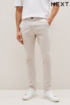 Jasnopopielaty - Spodnie typu chino ze stretchem o obcisłym kroju (859228) | 132 zł