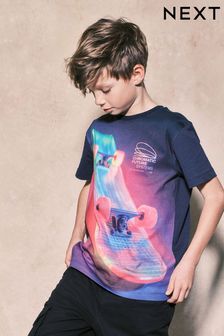 Marineblau/Skateboard - Bedrucktes T-Shirt (3-16yrs) (859295) | 16 € - 20 €