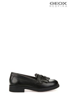 Geox Junior Girl's Agata Black Moccasin Shoes (859423) | kr1 010