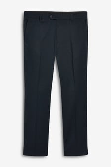 Navy Blue Slim Fit Trousers With Stretch (859678) | 9 €