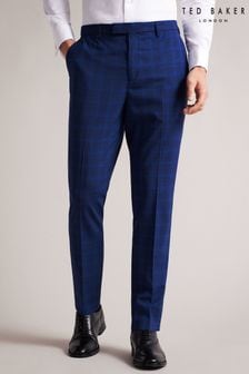 Ted Baker Blue Apollot Slim Fit Check Trousers (859731) | €83