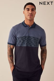 Blue Inject Colourblock Polo Shirt (860613) | KRW50,500