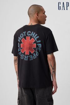 Gap Black Red Hot Chili Peppers Cotton Graphic Short Sleeve T-Shirt (860790) | €26