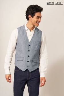 White Stuff Blue Heath Chambray Waistcoat (860991) | €47