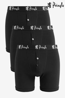 Pringle Black Button Fly 3 Pack  Boxers (861268) | $36