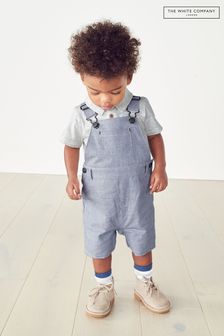 The White Company Natural Short Dungaree & Polo Top Set (861774) | TRY 831 - TRY 877