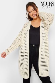 Yours Curve Gold Crochet Cardigan (862067) | $63
