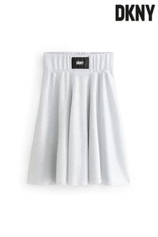 DKNY Grey Shimmer Mid Length Logo Skirt (862085) | 517 SAR - 583 SAR