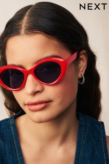 Red Polarized Soft Cateye Sunglasses (862204) | $23