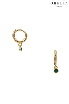 Orelia London Mini Emerald Drop Micro Hoops (862403) | AED111