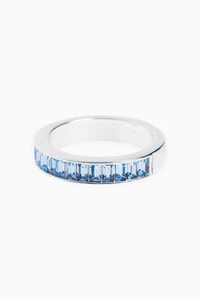 Blue Baguette Ring