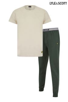 طقم ملابس منزلية Cash لون أخضر من Lyle & Scott (863090) | 287 ر.س