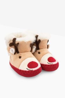 JoJo Maman Bébé Fawn Cosy Reindeer Slipper Boots (8632H8) | $40