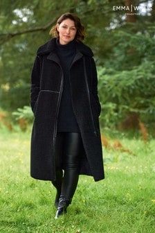 Black Emma Willis Teddy Borg Coat (863529) | ₪ 227