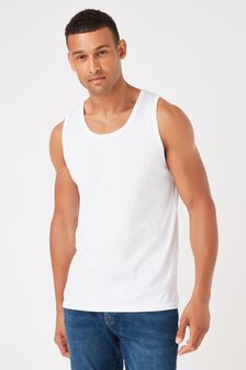 White Regular Fit Vest (863912) | OMR3