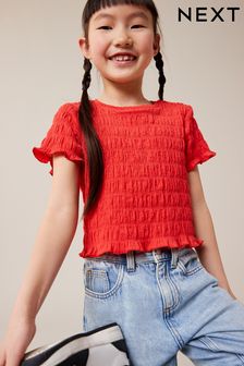 Red Textured Top (3-16yrs) (864192) | SGD 13 - SGD 22