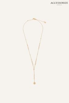 ​​​​​​​Accessorize 14-karätig vergoldete Halskette in Y-Design (864214) | 31 €
