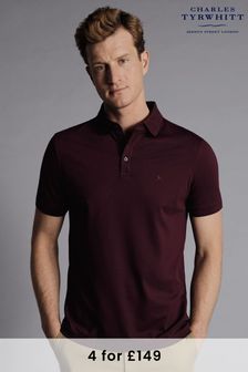 Charles Tyrwhitt Solid Short Sleeve Cotton Tyrwhitt Pique Polo Shirt