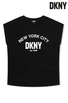 تيشرت أسود بشعار بكم قصير من DKNY (865114) | 265 ر.س - 332 ر.س