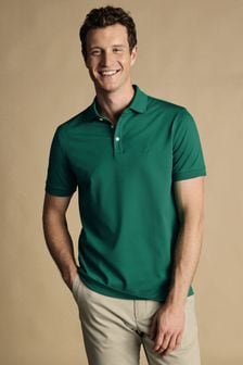 GreenSmokey 橄欖帆布 - Charles Tyrwhitt凈色短袖棉質Tyrwhitt凸紋Polo衫 (865166) | NT$2,570