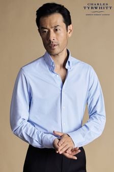 Синий - Трикотажная рубашка на пуговицах Charles Tyrwhitt (865175) | €103