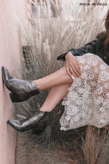 Moda In Pelle Metallic Western Boots