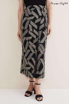 Phase Eight Hatty Black Diagonal Dot Wrap Skirt (865569) | €50