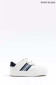 נעלי ספורט Plimsoll עם פסים לבנים של River Island (865571) | ‏75 ‏₪
