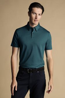 Charles Tyrwhitt Plain Short Sleeve Jersey Polo Shirt