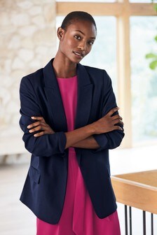 Blazer décontracté en crêpe doux