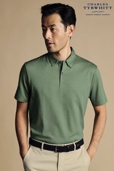 Charles Tyrwhitt Green Cotton Tencel Tyrwhitt Cool Polo Shirt (865826) | €92