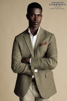 Charles Tyrwhitt Natural Slim Fit Twill Wool Texture Suit: Jacket (865840) | 1,138 QAR