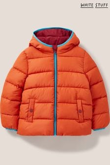 White Stuff Orange Quilted Puffer Jacket (865861) | kr730