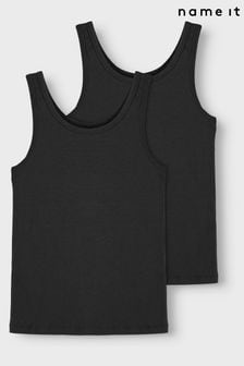 Črna - komplet 2 večbarvnih majic brez rokavov Name It (865960) | €7