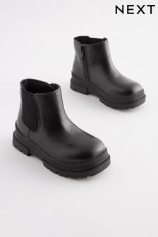 Black Chunky Sole Chelsea Boots (866889) | $47 - $54