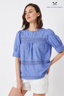 Синяя хлопковая блузка Crew Clothing Company (866955) | €37