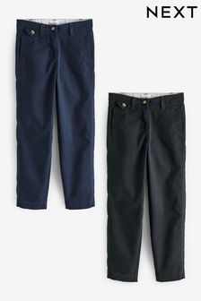 Črna/mornarsko modra - Komplet 2 chino hlač (867027) | €44