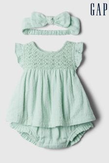 Gap Green Cotton Baby Crochet Outfit Set (Newborn-24mths) (867639) | €33