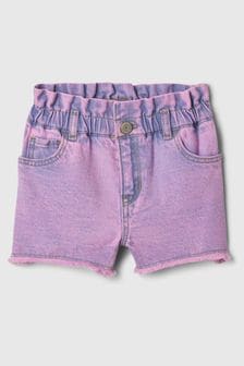 Pantaloni scurți model mom Gap Denim Bebeluși Volane (6 luni - 5 ani) (867641) | 90 LEI