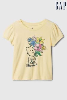 Gap Yellow Bear Graphic Print Short Sleeve Crew Neck T-Shirt (Newborn-5yrs) (867745) | €9