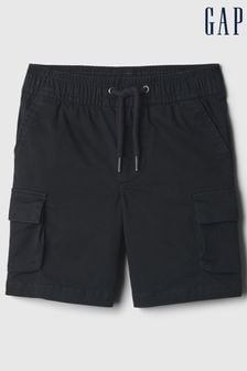 Črna - Gap bombažne kratke hlače z elastičnim pasom iz kepra (6 mesecev–5 let) (867829) | €21