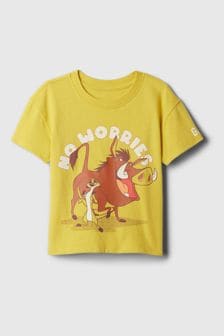 Jaune - T-shirt ras du cou à manches courtes Gap Disney Le Roi Lion (6 mois - 5 ans) (867861) | €12