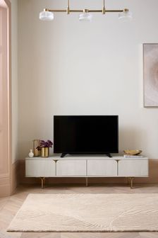 Light Evie Oak Up to 80 inch Effect Floating Top TV Unit (867878) | €430