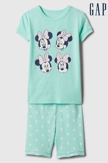 Gap Green Disney Minnie Mouse Short Sleeve Pyjama Set (6mths-5yrs) (867880) | LEI 119