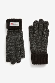 Charcoal Grey Mixed Yarn Thermal Thinsulate™ Gloves (3-16yrs) (868319) | 11 € - 13 €
