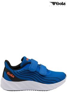 Gola Blue Alzir Twin Bar Quick Fasten Kids Training Trainers (868499) | AED250