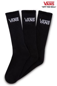 Black - Vans Mens Classic Crew Socks (868757) | kr330