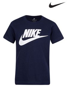 כחול כהה - חולצת טי עם לוגו לילדים של Nike דגם Futura (868813) | ‏70 ‏₪
