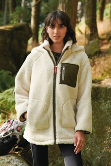 Ecru White Longline Fleece (869144) | ₪ 227